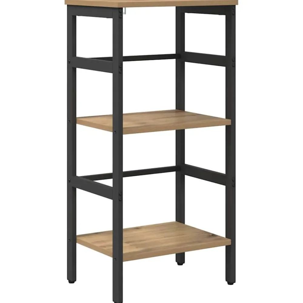 Boekenkasten & Wandplanken*vidaXL Boekenkast Artisan Eiken 40 x 29,5 x 81 cm Bewerkt hout artisanaal eikenkleurig