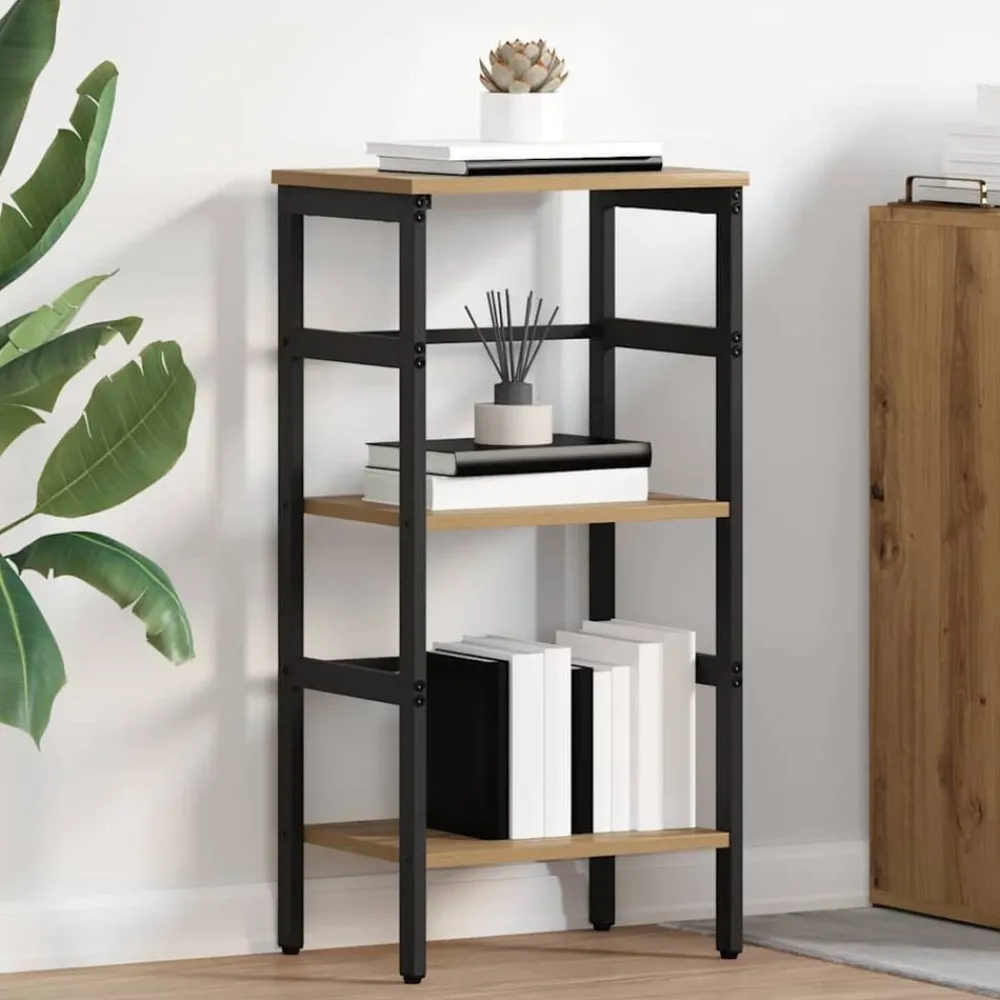 Boekenkasten & Wandplanken*vidaXL Boekenkast Artisan Eiken 40 x 29,5 x 81 cm Bewerkt hout artisanaal eikenkleurig