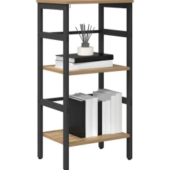 Boekenkasten & Wandplanken*vidaXL Boekenkast Artisan Eiken 40 x 29,5 x 81 cm Bewerkt hout artisanaal eikenkleurig