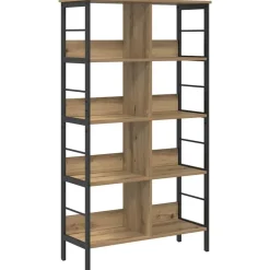 Boekenkasten & Wandplanken*vidaXL Boekenkast Artisan Eiken 82 x 32 x 144,5 cm Bewerkt hout artisanaal eikenkleurig
