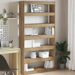 Boekenkasten & Wandplanken*vidaXL Boekenkast Artisan Eik 100 x 30 x 198 cm Bewerkt hout artisanaal eikenkleurig
