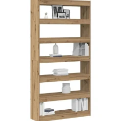 Boekenkasten & Wandplanken*vidaXL Boekenkast Artisan Eik 100 x 30 x 198 cm Bewerkt hout artisanaal eikenkleurig