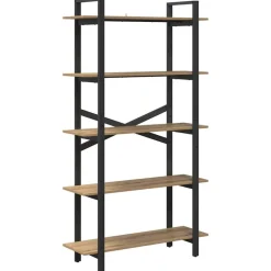 Boekenkasten & Wandplanken*vidaXL Boekenkast Artisan Eiken 100 x 33,5 x 178 cm Bewerkt hout artisanaal eikenkleurig