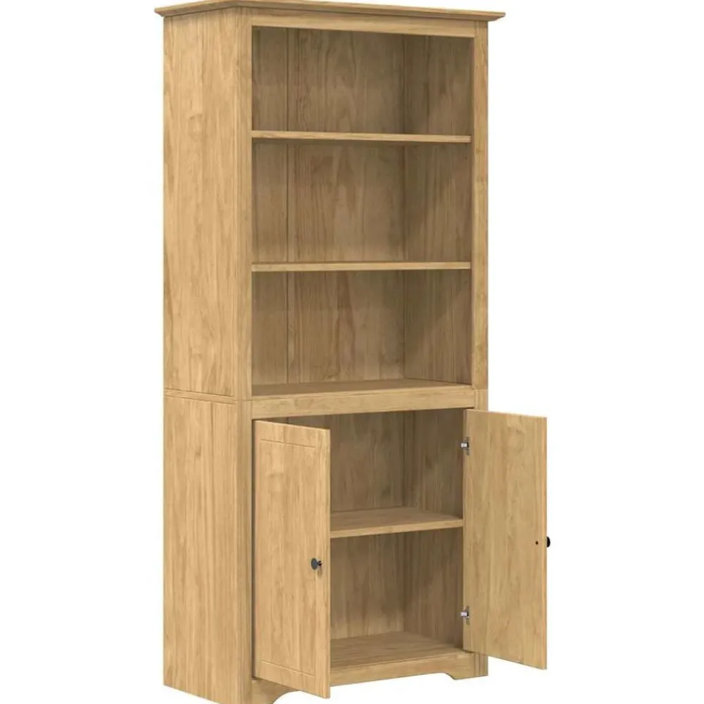 Boekenkasten & Wandplanken*vidaXL Boekenkast BODO 82 x 40 x 173 cm Bewerkt hout Honingbruin