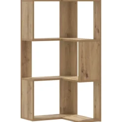 Boekenkast 3-laags hoek 50x50x102 cm hout artisanaal kleur>vidaXL Outlet