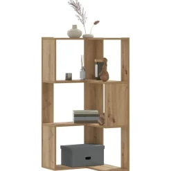 Boekenkast 3-laags hoek 50x50x102 cm hout artisanaal kleur>vidaXL Outlet
