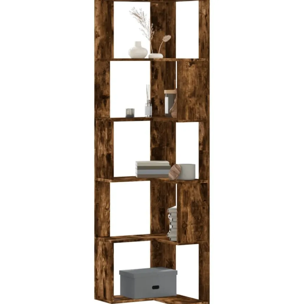 Boekenkast 5-laags hoek 50x50x179 cm bewerkt hout>vidaXL