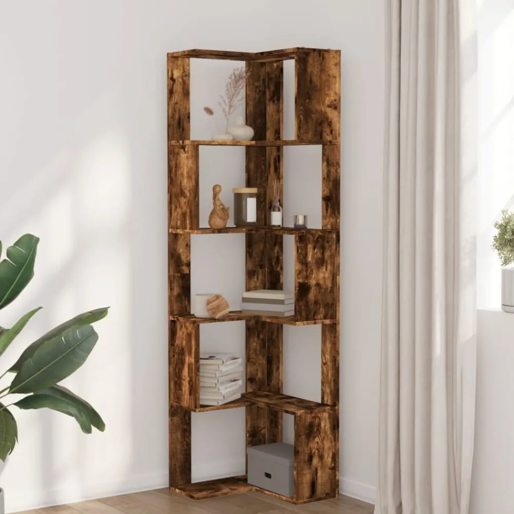 Boekenkast 5-laags hoek 50x50x179 cm bewerkt hout>vidaXL