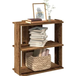 Boekenkast 3-laags 60x30x60 cm bewerkt hout kleur>vidaXL