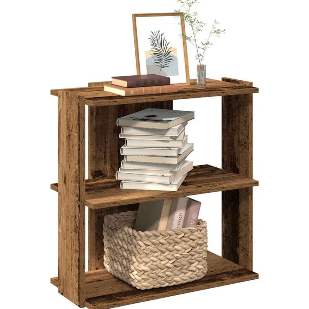 Boekenkast 3-laags 60x30x60 cm bewerkt hout kleur>vidaXL