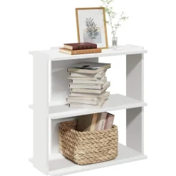 Boekenkasten & Wandplanken*vidaXL Boekenkast 3-laags 60x30x60 cm bewerkt hout Wit