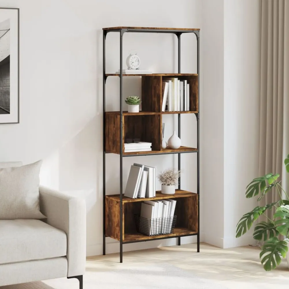 Boekenkast 5-laags 76x33x188,5 cm bewerkt hout>vidaXL Clearance