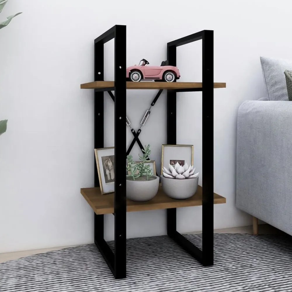 Boekenkast 2-laags 40x30x70 cm bewerkt hout>vidaXL Discount