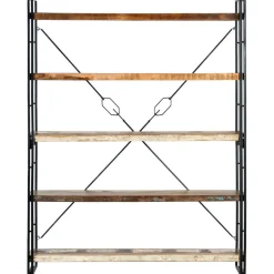 Boekenkast met 5 schappen 140x30x180 cm massief gerecycled hout>vidaXL Best
