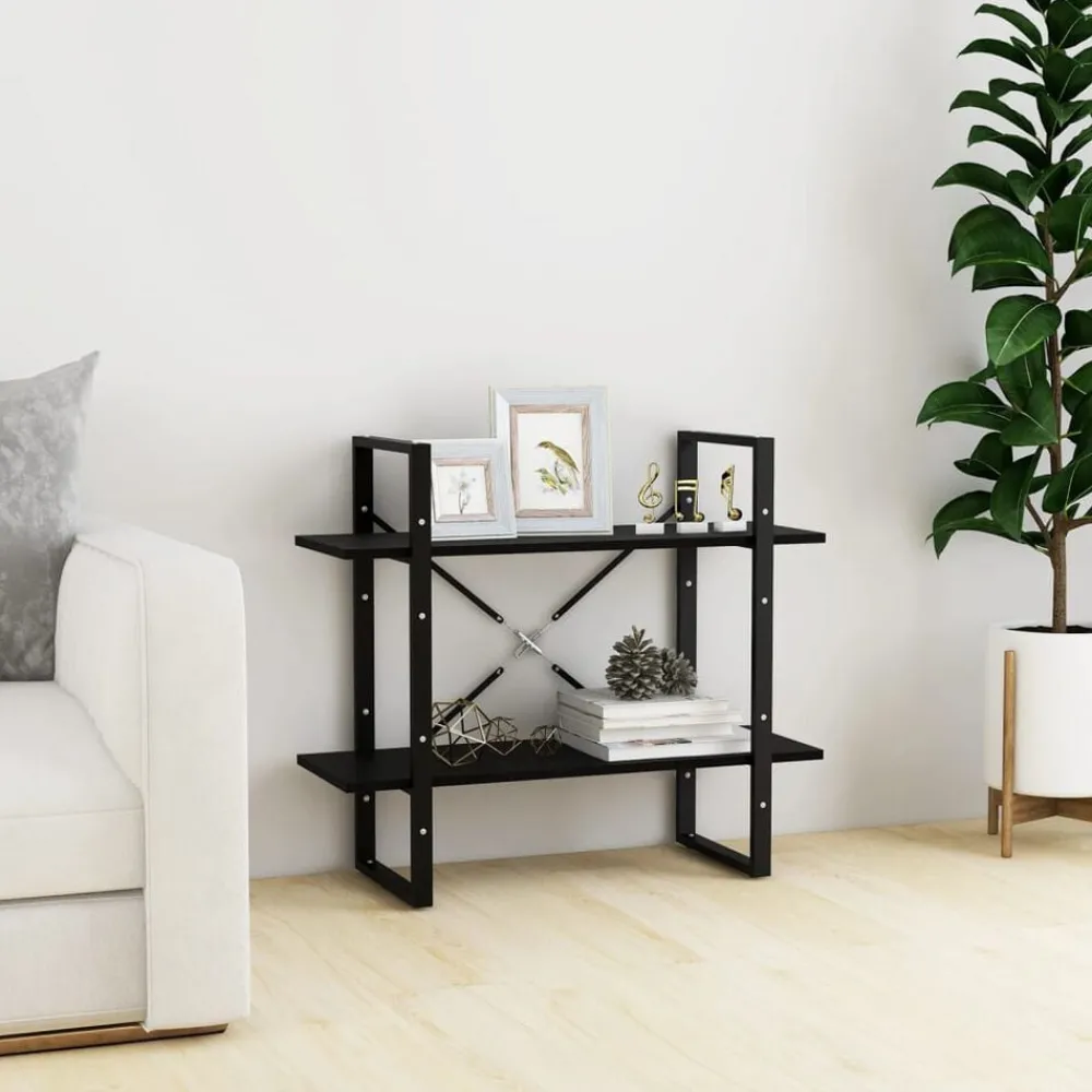 Boekenkast met 2 schappen 80x30x70 cm massief grenenhout>vidaXL New