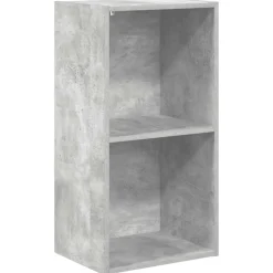 Boekenkasten & Wandplanken*vidaXL Boekenkast met 2 schappen 40x30x76,5 cm bewerkt hout Betongrijs