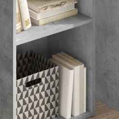 Boekenkasten & Wandplanken*vidaXL Boekenkast met 2 schappen 40x30x76,5 cm bewerkt hout Betongrijs
