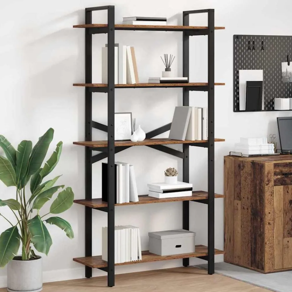 Boekenkast 100 x 33,5 x 178 cm Bewerkt hout>vidaXL Online