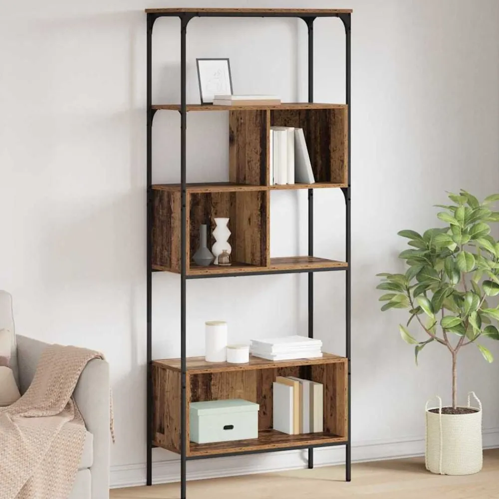 Boekenkast 76 x 33 x 188,5 cm Bewerkt hout>vidaXL New