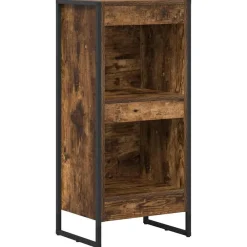 Boekenkasten & Wandplanken*vidaXL Boekenkast Rook Eik 80 x 30 x 155 cm Bewerkt hout Gerookt eiken