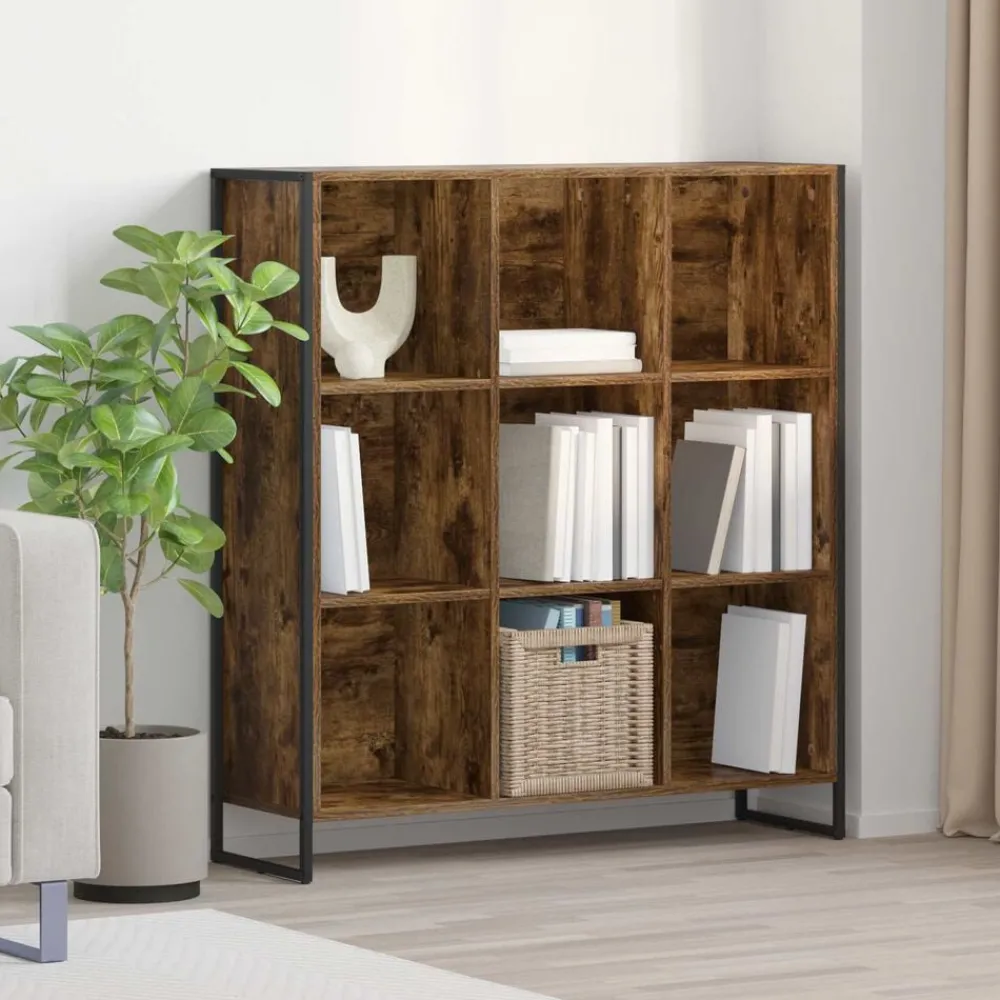 Boekenkast Rook Eik 99,5 x 30 x 108,5 cm Bewerkt hout>vidaXL Online
