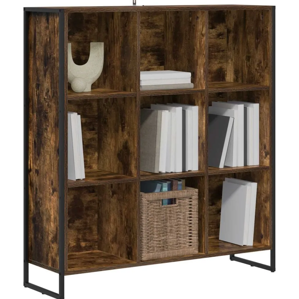 Boekenkast Rook Eik 99,5 x 30 x 108,5 cm Bewerkt hout>vidaXL Online