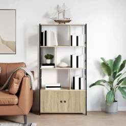 Boekenkast 80 x 30 x 155,5 cm Bewerkt hout>vidaXL New