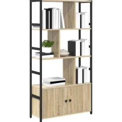 Boekenkast 80 x 30 x 155,5 cm Bewerkt hout><noscript><img width=