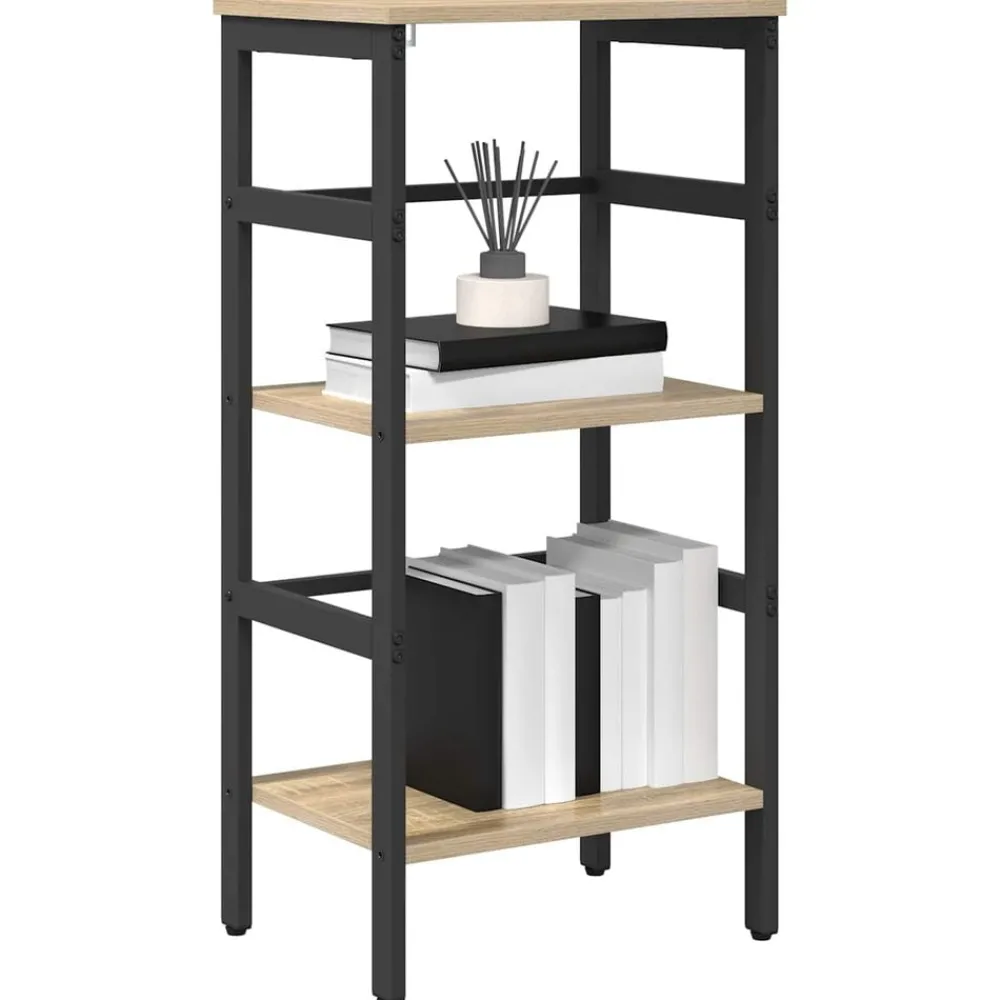 Boekenkasten & Wandplanken*vidaXL Boekenkast 40 x 29,5 x 81 cm Bewerkt hout Sonoma eiken