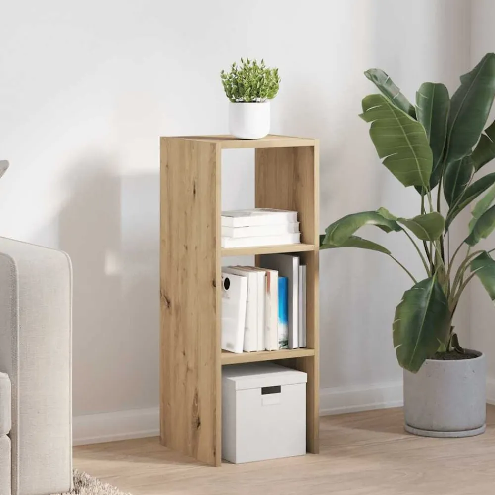 Boekenkast stapelbaar 30x30x80 cm bewerkt hout artisanaal eiken>vidaXL Discount