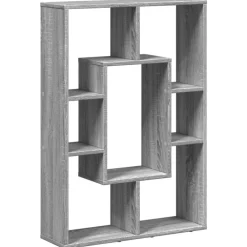 Boekenkasten & Wandplanken*vidaXL Boekenkast 63x20x90 cm bewerkt hout eikenkleurig Grijs sonoma
