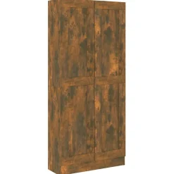 Boekenkasten & Wandplanken*vidaXL Boekenkast 82,5x30,5x185,5 cm bewerkt hout kleurig Gerookt eiken