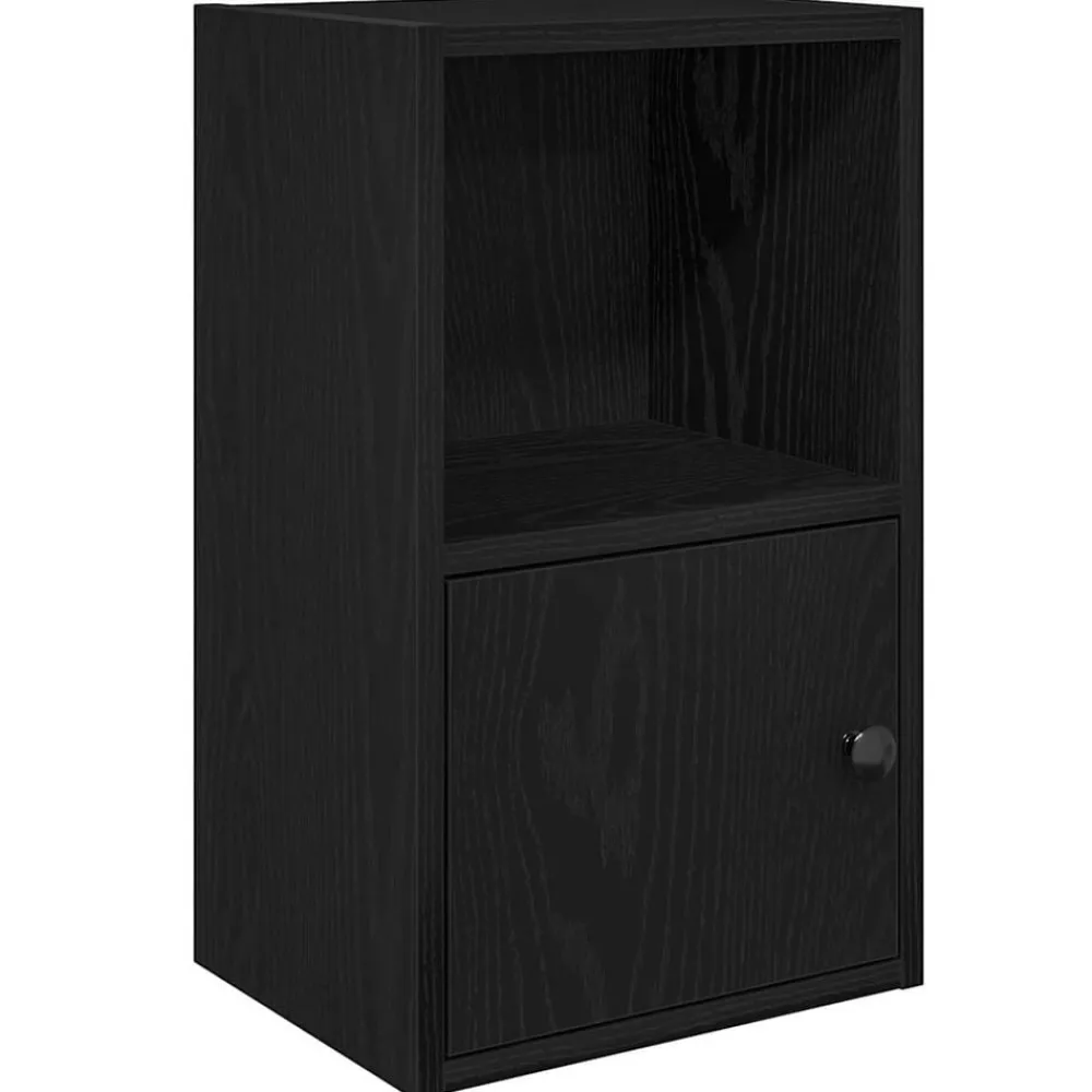 Boekenkasten & Wandplanken*vidaXL Boekenkast 31x24x52 cm bewerkt hout eikenkleurig Zwart