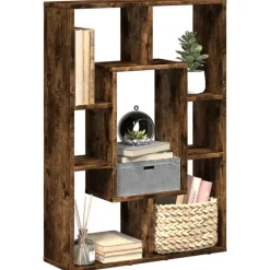 Boekenkasten & Wandplanken*vidaXL Boekenkast 63x20x90 cm bewerkt hout kleurig Gerookt eiken