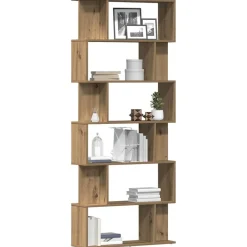 Boekenkasten & Wandplanken*vidaXL Boekenkast 80x24x192 cm bewerkt hout artisanaal eikenkleur artisanaal eikenkleurig