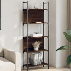 Boekenkast 155,5x24x166,5 cm bewerkt hout>vidaXL Sale