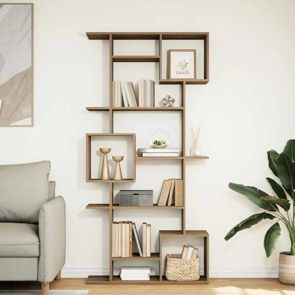 Boekenkast 92x29x188 cm bewerkt hout artisanaal eikenkleur>vidaXL Clearance