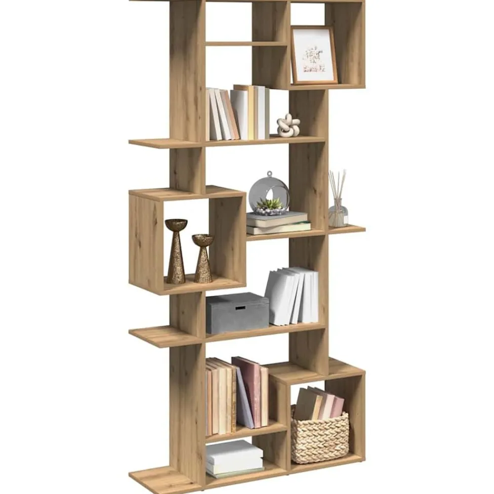 Boekenkast 92x29x188 cm bewerkt hout artisanaal eikenkleur>vidaXL Clearance