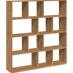 Boekenkast 132x29x141,5 cm bewerkt hout artisanaal eikenkleur>vidaXL Sale