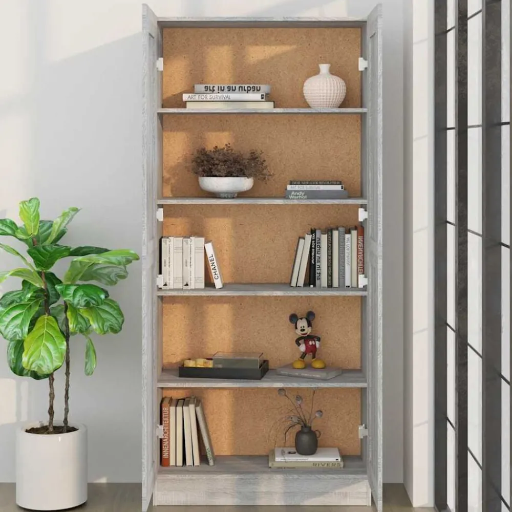 Boekenkast 82,5x30,5x185,5 cm bewerkt hout eiken>vidaXL