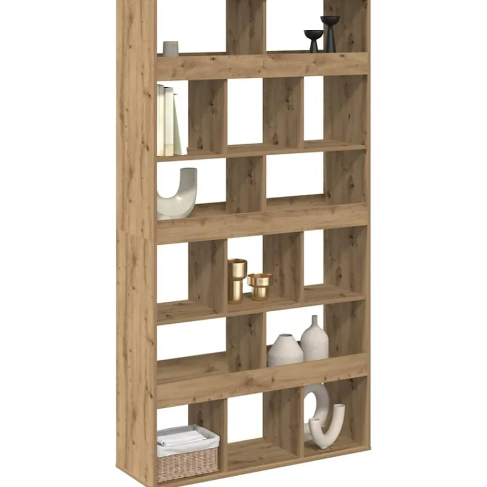 Boekenkasten & Wandplanken*vidaXL Boekenkast 100x33x187,5 cm bewerkt hout artisanaal eikenkleurig