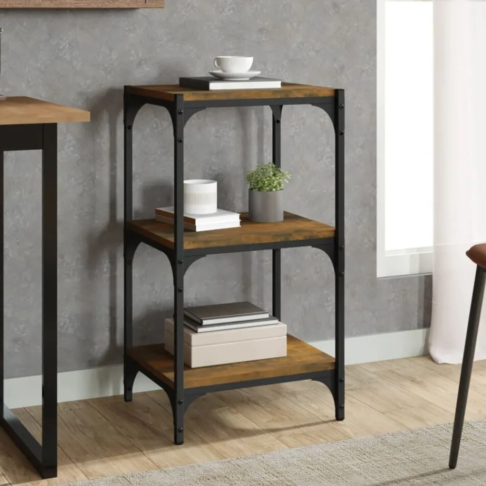 Boekenkast 40x33x70,5 cm bewerkt hout en staal>vidaXL Sale
