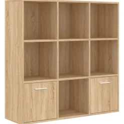 Boekenkasten & Wandplanken*vidaXL Boekenkast 98x30x98 cm bewerkt hout kleurig Sonoma eiken