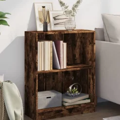 Boekenkasten & Wandplanken*vidaXL Boekenkast 60x24x76 cm bewerkt hout kleurig Gerookt eiken