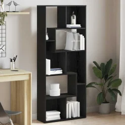 Boekenkasten & Wandplanken*vidaXL Boekenkast 67x24x161 cm bewerkt hout kleurig Zwart eiken