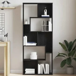 Boekenkasten & Wandplanken*vidaXL Boekenkast 67x24x161 cm bewerkt hout kleurig Zwart eiken