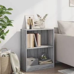 Boekenkasten & Wandplanken*vidaXL Boekenkast 60x24x76 cm bewerkt hout eikenkleurig Grijs sonoma