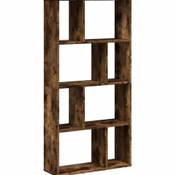 Boekenkasten & Wandplanken*vidaXL Boekenkast 60x20x120,5 cm bewerkt hout kleurig Gerookt eiken