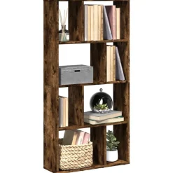 Boekenkasten & Wandplanken*vidaXL Boekenkast 60x20x120,5 cm bewerkt hout kleurig Gerookt eiken