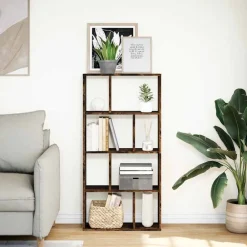 Boekenkasten & Wandplanken*vidaXL Boekenkast 60x20x120,5 cm bewerkt hout kleurig Gerookt eiken
